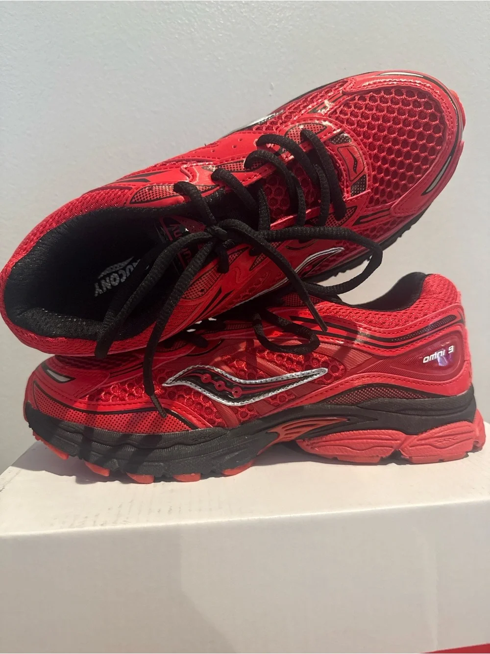 Saucony Red and Black Men's Running Sneaker